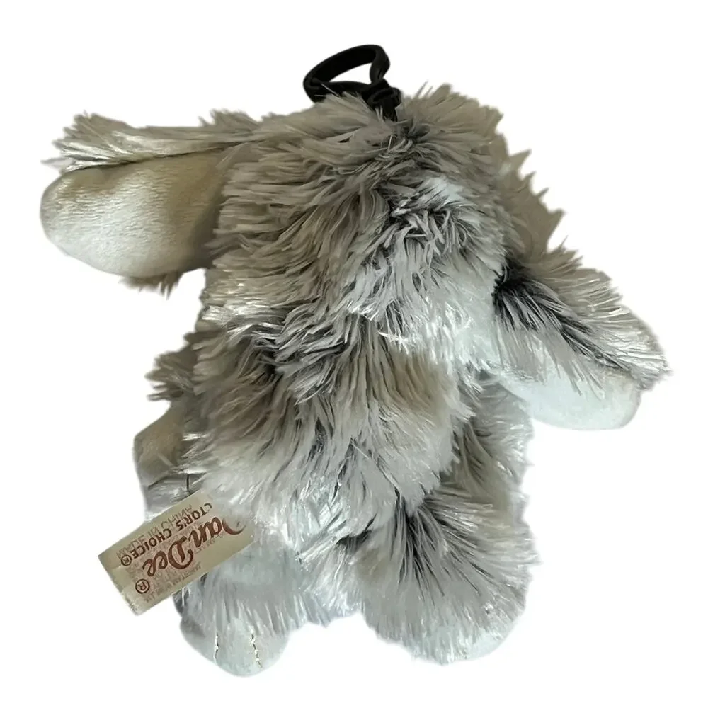 Dan Dee Grey Floppy Eared Bunny Keychain Plush Small